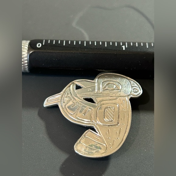 Silver indigenous hummingbirds pendant or brooch. - Picture 7 of 10